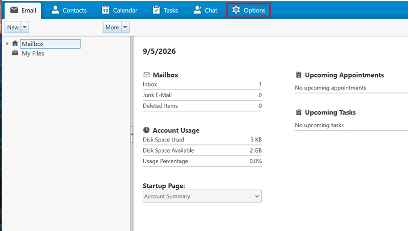 Webmail Settings